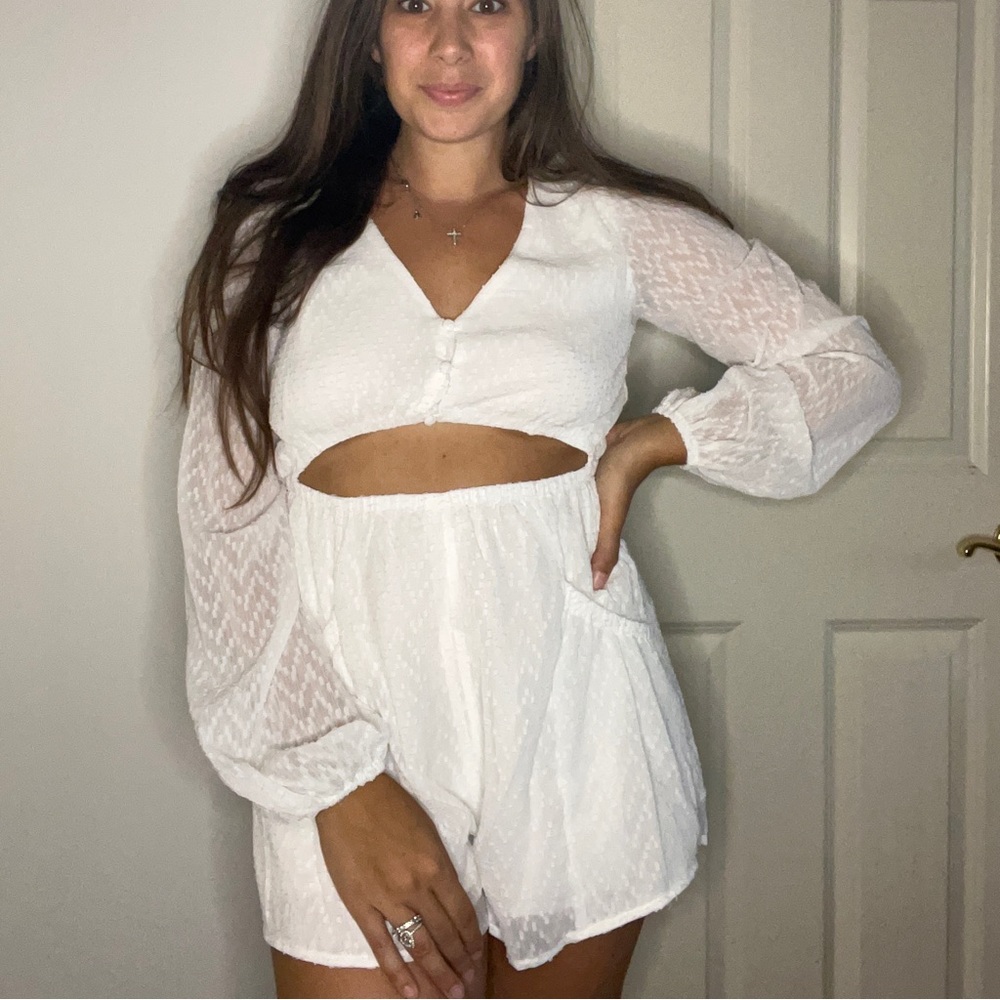 white romper NWT